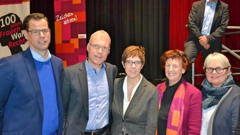 Dr. Torsten Bieber, Oliver Krauß, AKK, Notburga Kunert und Gabriele Kretschmer