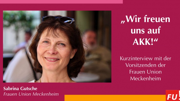 Sabrina Gutsche und das Vorstandsteam der Frauen Union Meckenheim freuen sich auf AKK!