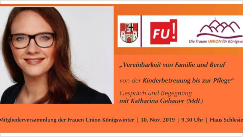 Herausforderung für Frauen: Beruf und Familie / Gespräch mit Katharina Gebauer in Königwinter