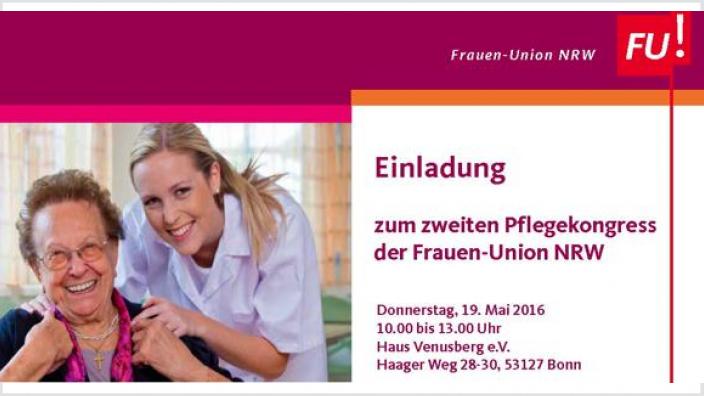 Frauen Union NRW lädt zum 2. Pflegekongress